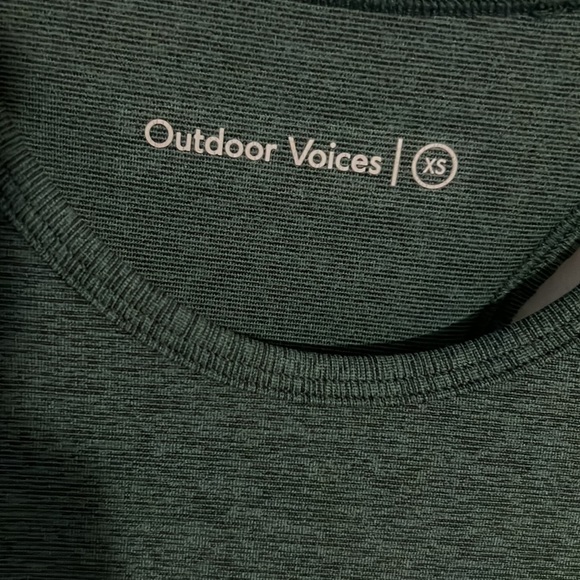 Outdoor Voices Women Green Athena High Neck Racerback Crop Top - Picture 4 of 5